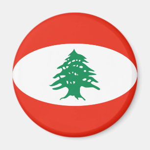 Libanon Fisheye Flagga Magnet