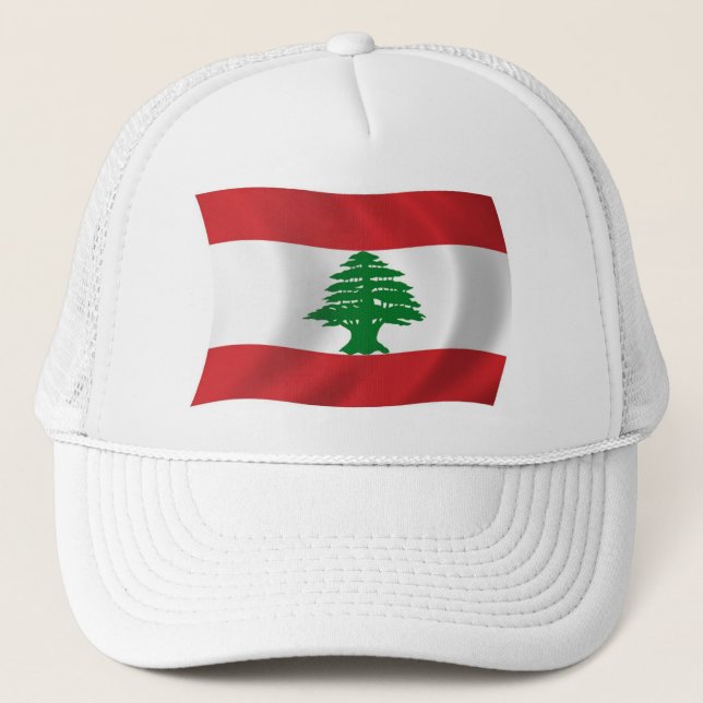 Libanon Flagg Hatt Truckerkeps (Framsida)