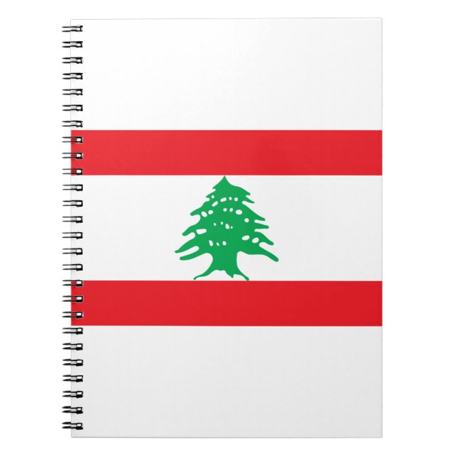 Libanon Flagga Anteckningsbok (Framsidan)