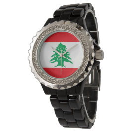 Libanon flagga armbandsur