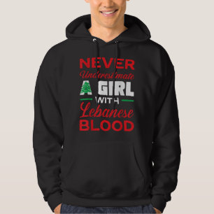 Libanon Flagga Beirut Lobnan Älskare Libanese Girl Hoodie