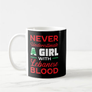 Libanon Flagga Beirut Lobnan Älskare Libanese Girl Kaffemugg