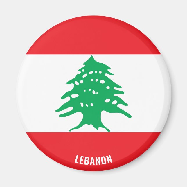 Libanon Flagga Charming Patriotic Magnet (Framsidan)