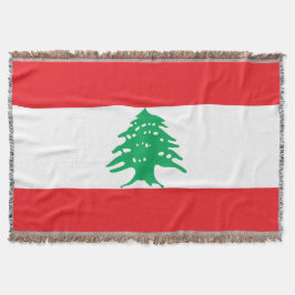 Libanon flagga filt