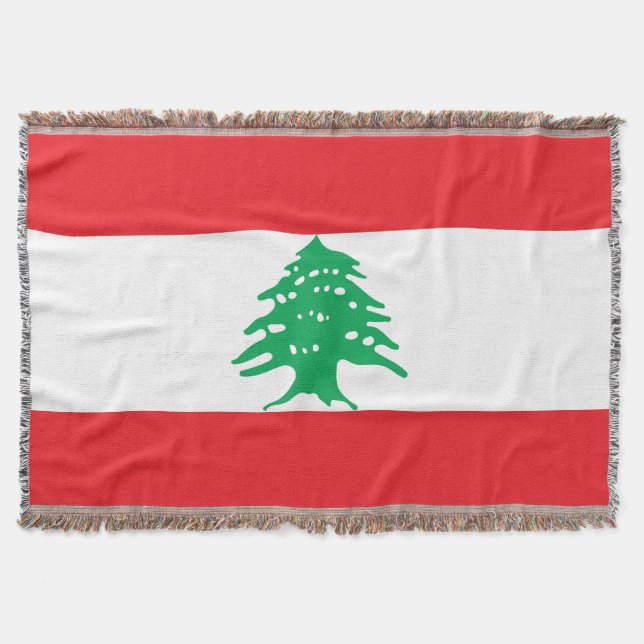 Libanon flagga filt (Framsidan)