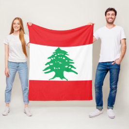 Libanon flagga fleecefilt
