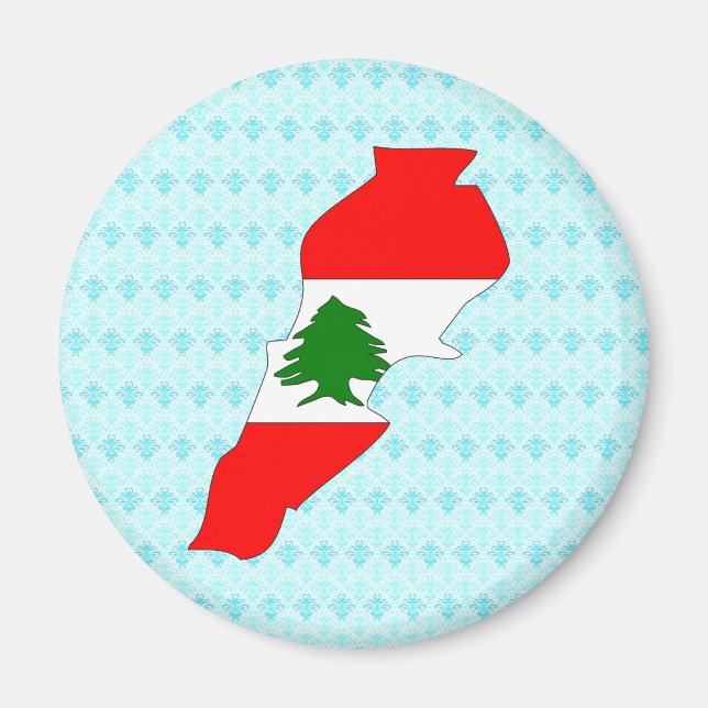 Libanon Flagga fullt storlek Magnet (Framsidan)