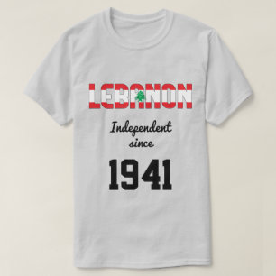 Libanon Flagga Independence Firande T Shirt