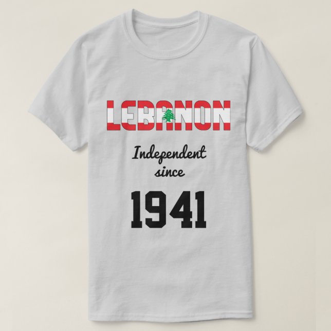 Libanon Flagga Independence Firande T Shirt (Design framsida)