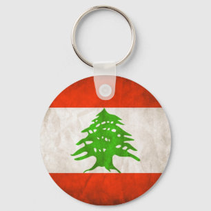 Libanon flagga Keychain Nyckelring