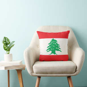 Libanon flagga kudde