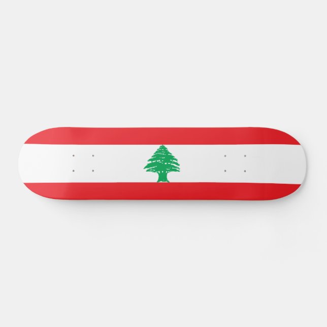 Libanon Flagga Mini Skateboard Bräda 18,5 Cm (Horz)