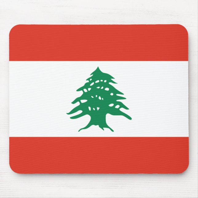 Libanon Flagga Mousepad Musmatta (Framsidan)