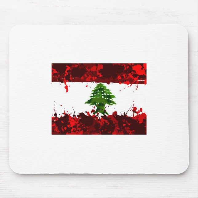 Libanon Flagga Musmatta (Framsidan)