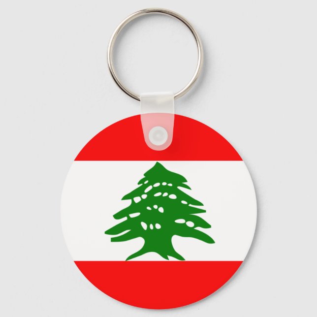 Libanon Flagga Nyckelring (Framsida)