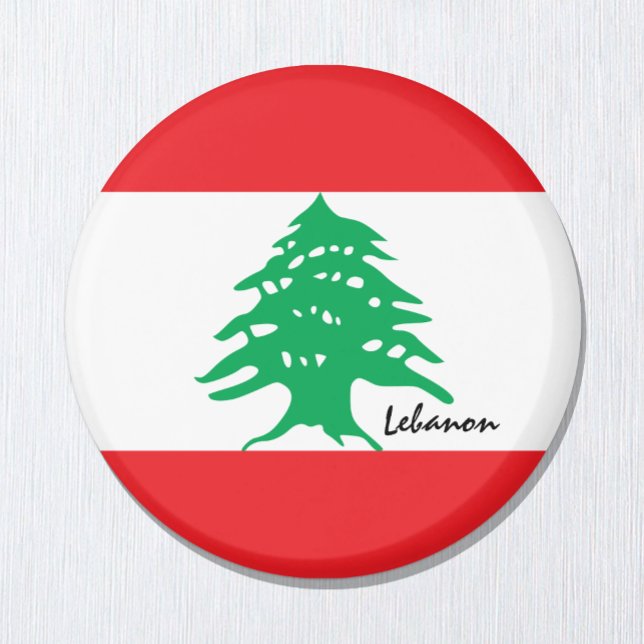 Libanon flagga och resa Libanon/sportfantaster Magnet (Skapare uppladdad)