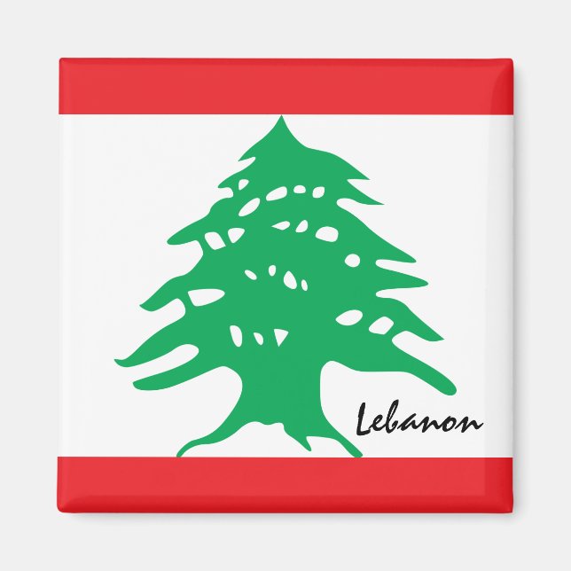 Libanon flagga och resa Libanon/sportfantaster Magnet (Framsidan)