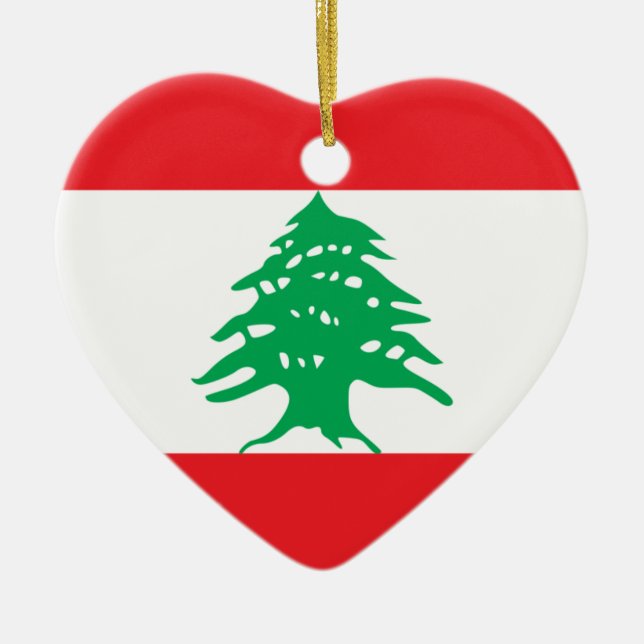 Libanon Flagga Ornament (Framsidan)
