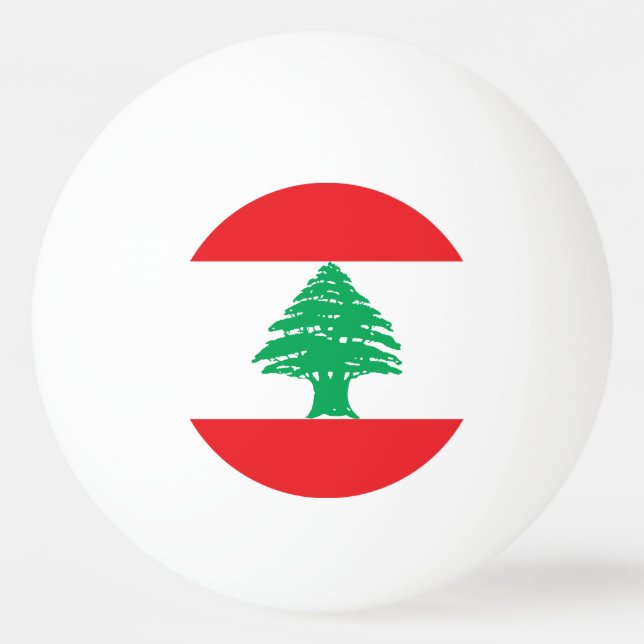 Libanon Flagga Pingisboll (Framsidan)