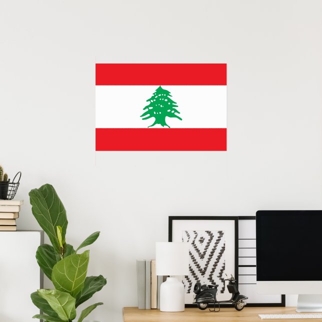 Libanon flagga poster (Hemmakontoret)