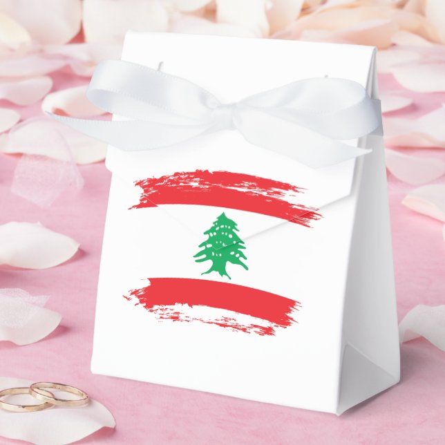 Libanon flagga presentaskar (Bröllop)