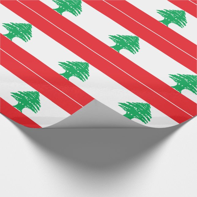 Libanon Flagga Presentpapper (Hörn)