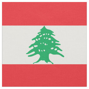 Libanon flagga tyg