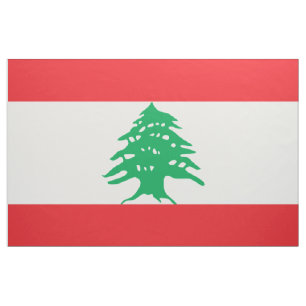 Libanon Flagga Tyg