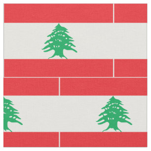 Libanon Flagga Tyg