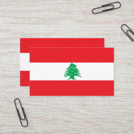 Libanon flagga visitkort