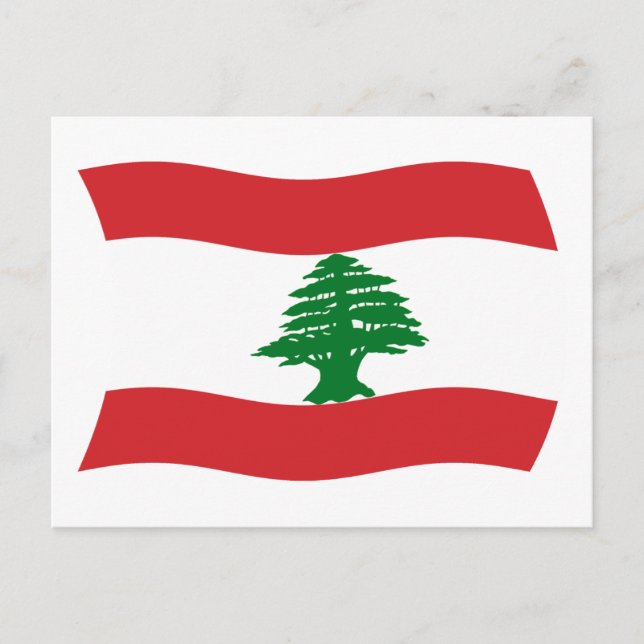Libanon Flagga vykort (Framsida)