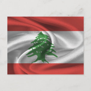 Libanon Flagga Vykort
