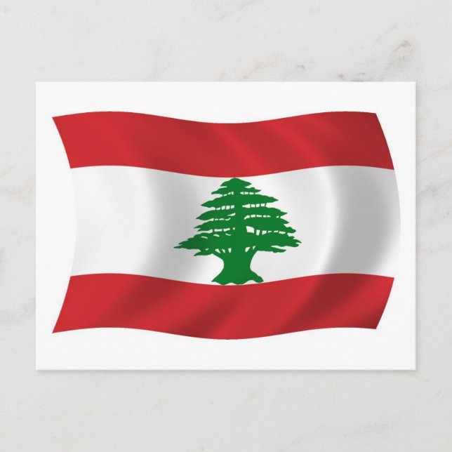 Libanon Flagga vykort (Framsida)