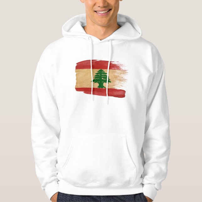 Libanon flaggaHoodie Hoodie (Framsida)
