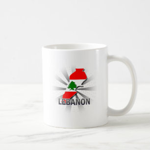 Libanon flaggakarta 2,0 kaffemugg