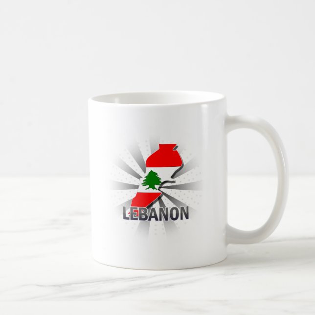 Libanon flaggakarta 2,0 kaffemugg (Höger)