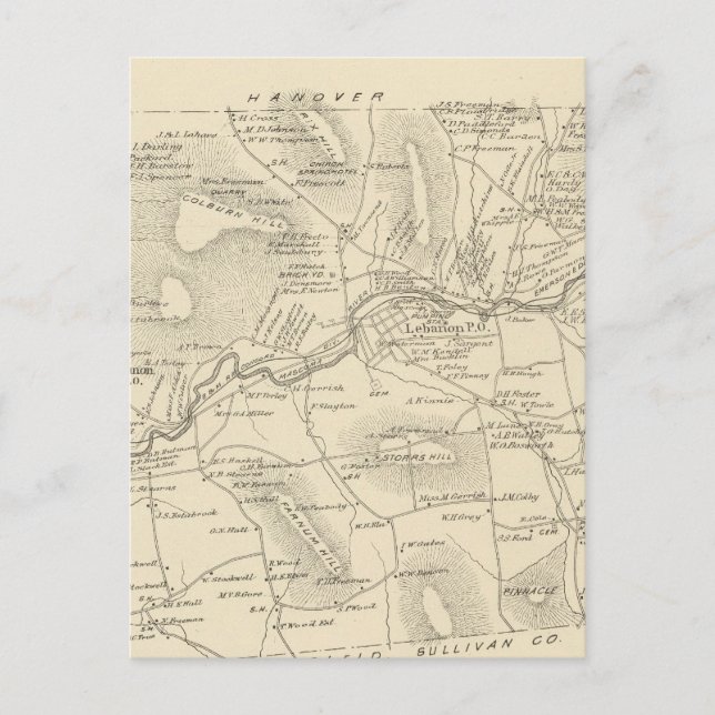 Libanon, Grafton Co Vykort (Framsida)