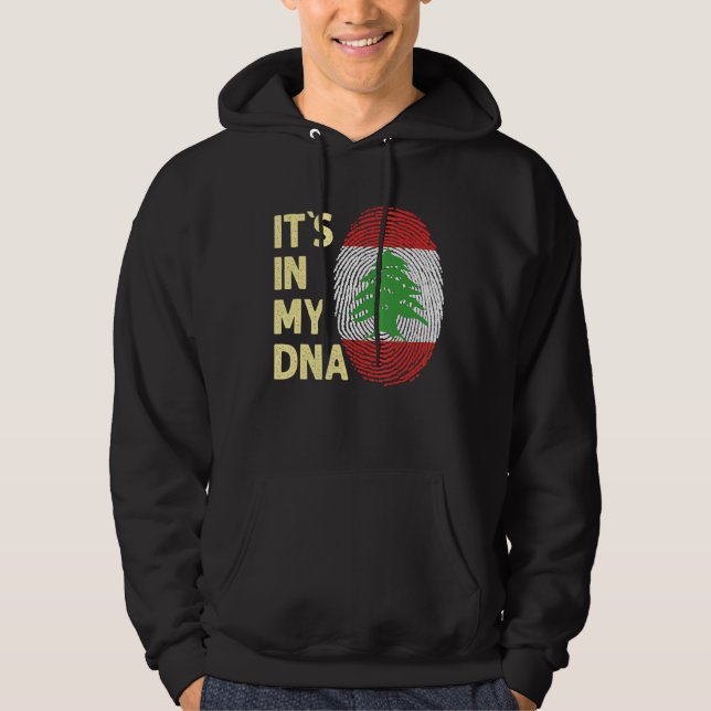 Libanon i mitt DNA-libanesiska Flagga Libanon Hoodie (Framsida)