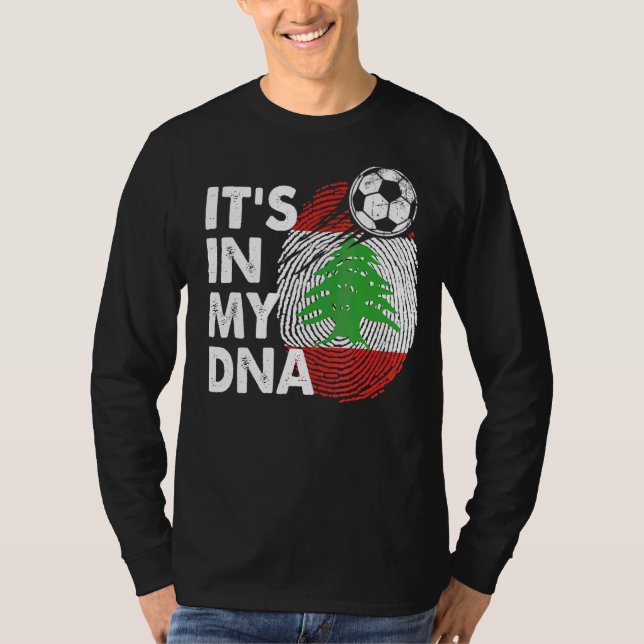 Libanon i mitt DNA-libanesiska Flagga Libanon T Shirt (Framsida)