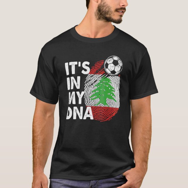 Libanon i mitt DNA-libanesiska Flagga Libanon T Shirt (Framsida)