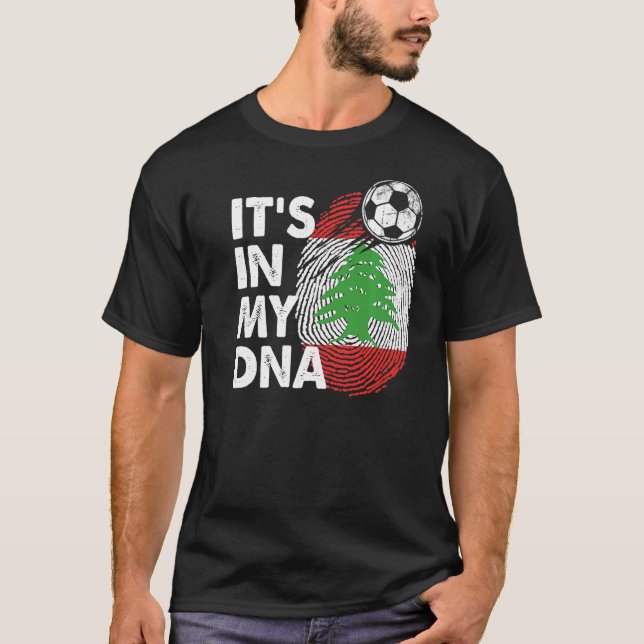 Libanon i mitt DNA-libanesiska Flagga Libanon T Shirt (Framsida)