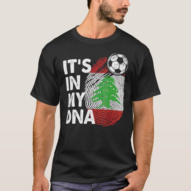 Libanon i mitt DNA-libanesiska Flagga Libanon T Shirt (Framsida)