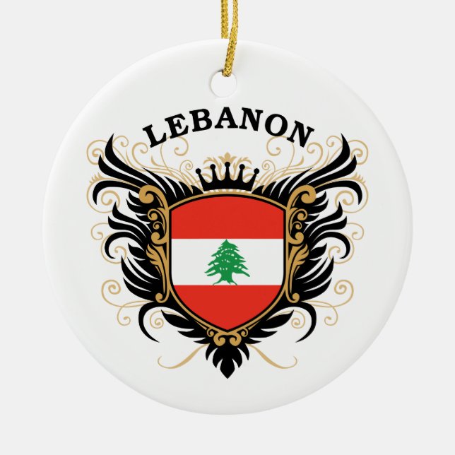 Libanon Julgransprydnad Keramik (Framsidan)