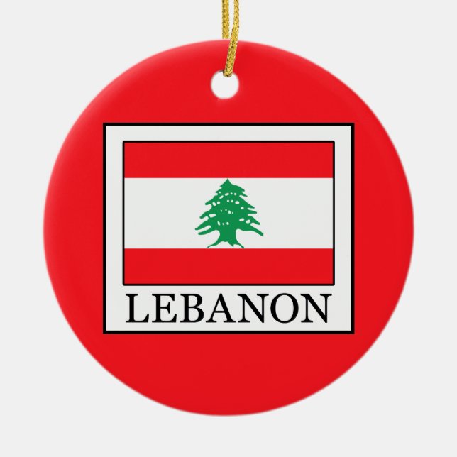 Libanon Julgransprydnad Keramik (Framsidan)