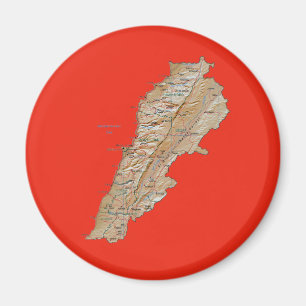 Libanon Karta Magnet
