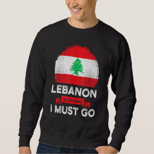 Libanon kräver att jag måste åka till Libanons kul Lång Ärmad Tröja