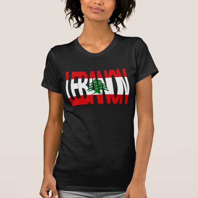 LIBANON kvinna skjorta Tee Shirt (Framsida)
