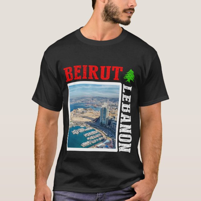Libanon,libaneser,Flagga av Libanon,Libanon Flagga T Shirt (Framsida)
