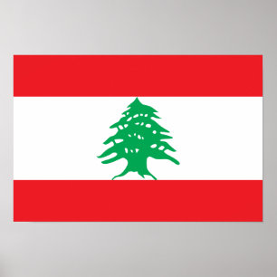 Libanon - libanesisk flagga poster