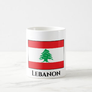 Libanon (libanesiska) Flagga Kaffemugg
